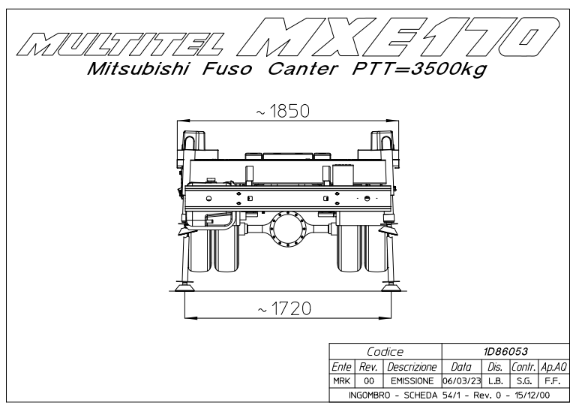 Nacela Autosasiu Multitel MXE 170 Sasiu: Mitsubishi Fuso Canter  de vanzare